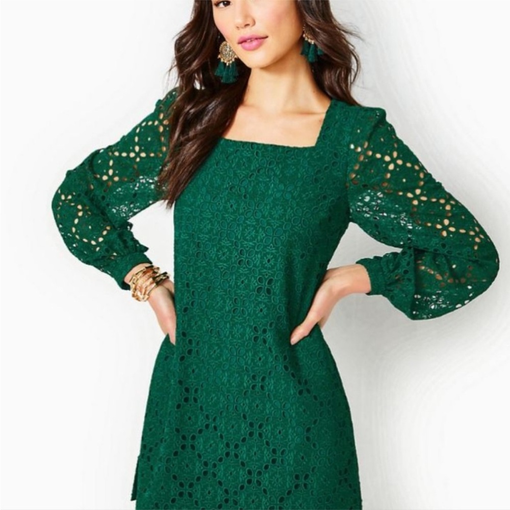 Lilly Pulitzer Green Lace Dress